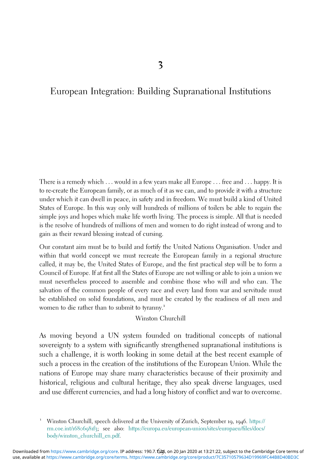 European Integration: Building Supranational Institutions