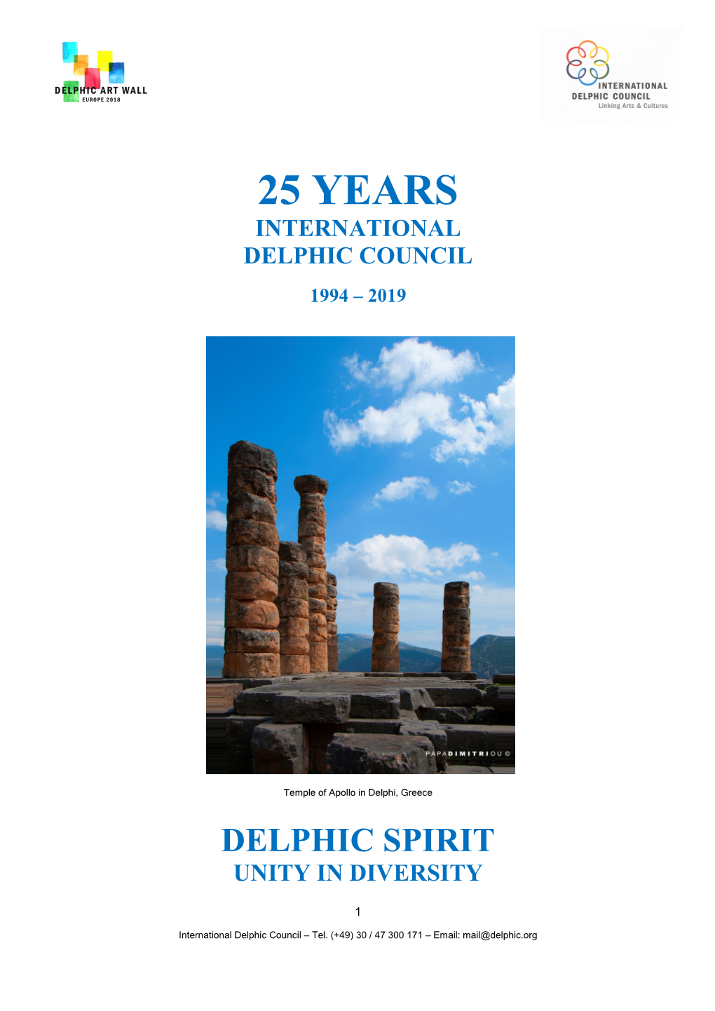 25 Years International Delphic Council