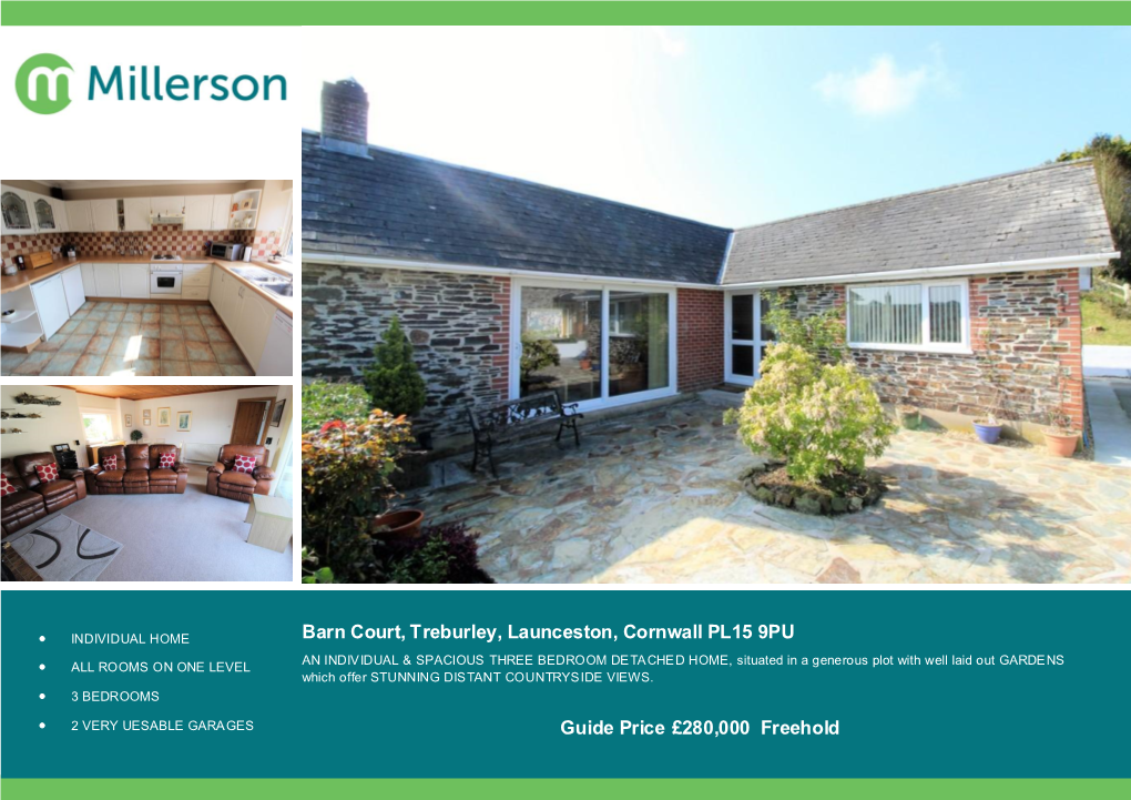 Barn Court, Treburley, Launceston, Cornwall PL15 9PU Guide Price