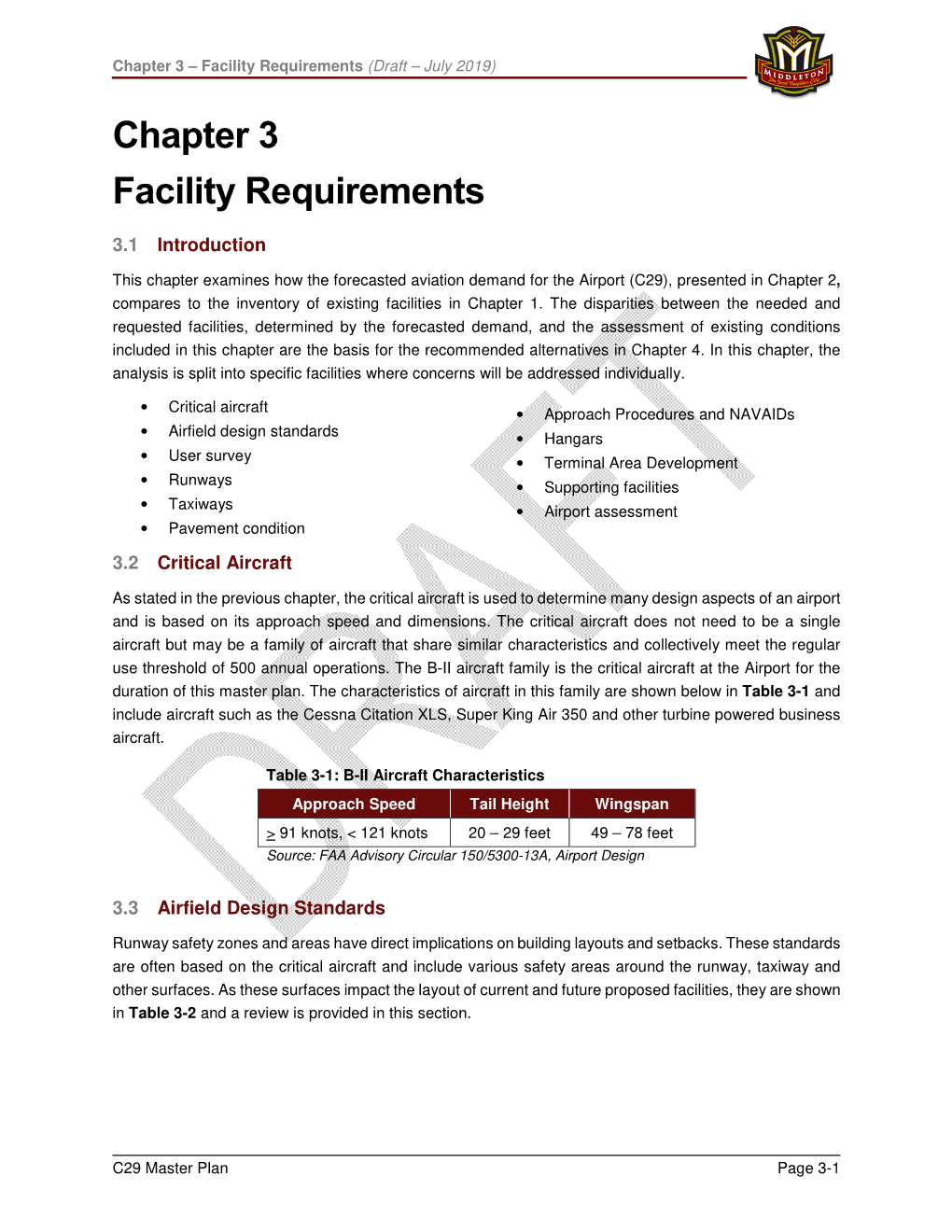 Chapter 3 Facility Requirements