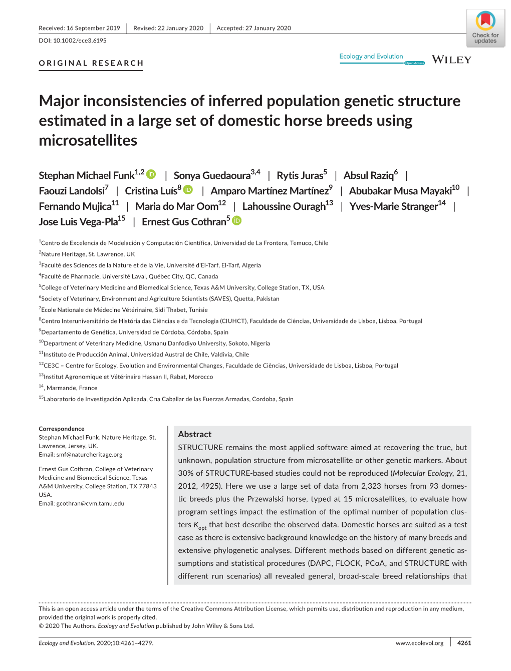 Major Inconsistencies of Inferred Population Genetic Structure Estimated in a Large Set of Domestic Horse Breeds Using Microsatellites