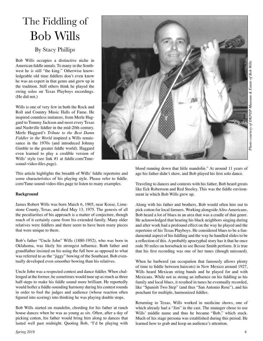 The Fiddling of Bob Wills by Stacy Phillips