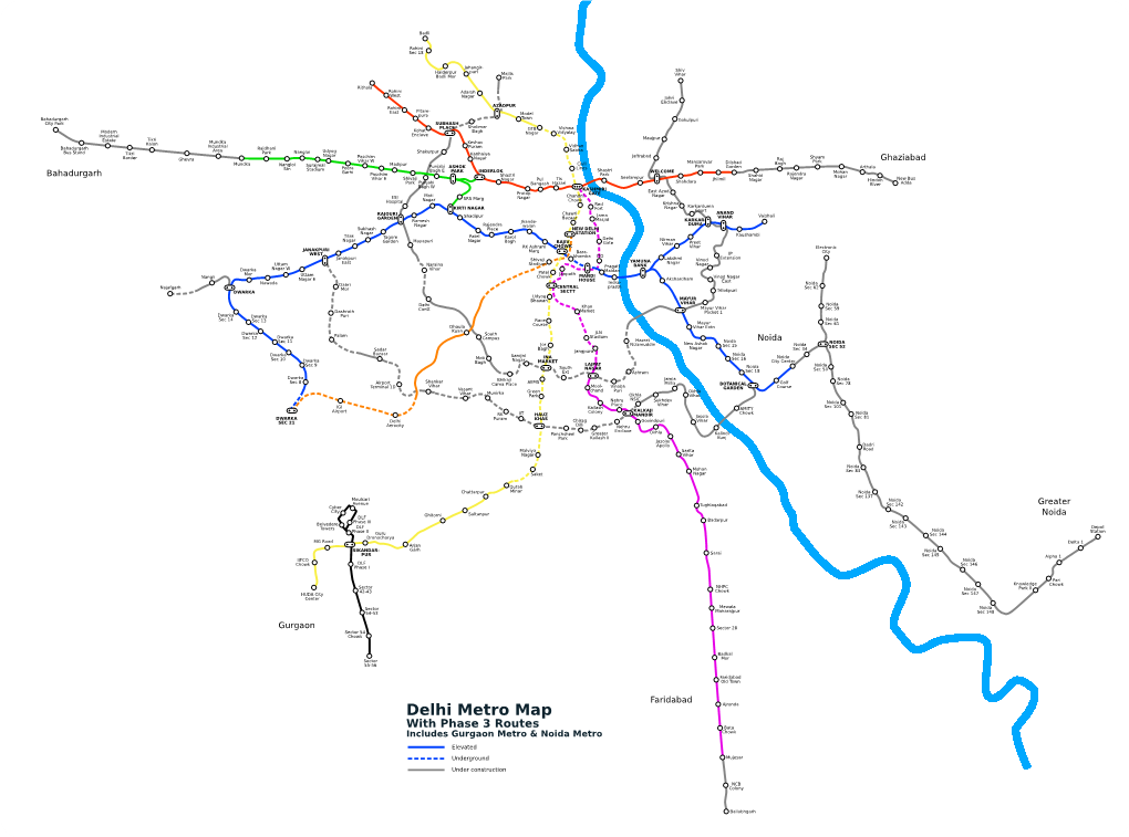 Delhi Metro Map Ajronda