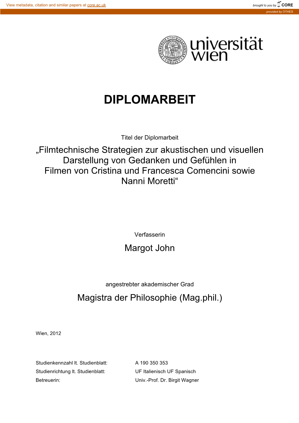 Diplomarbeit