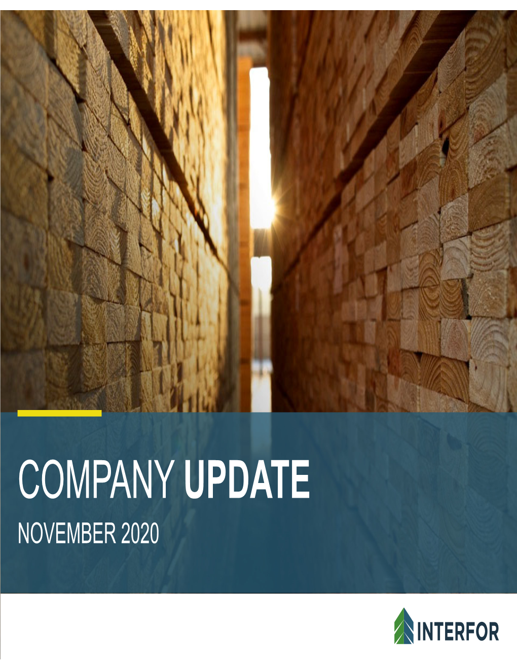 Company Update – November 2020