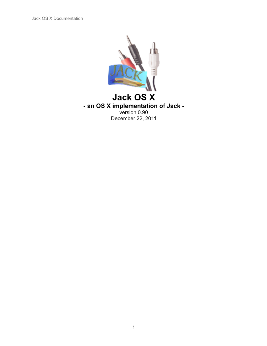 Jack OS X Documentation