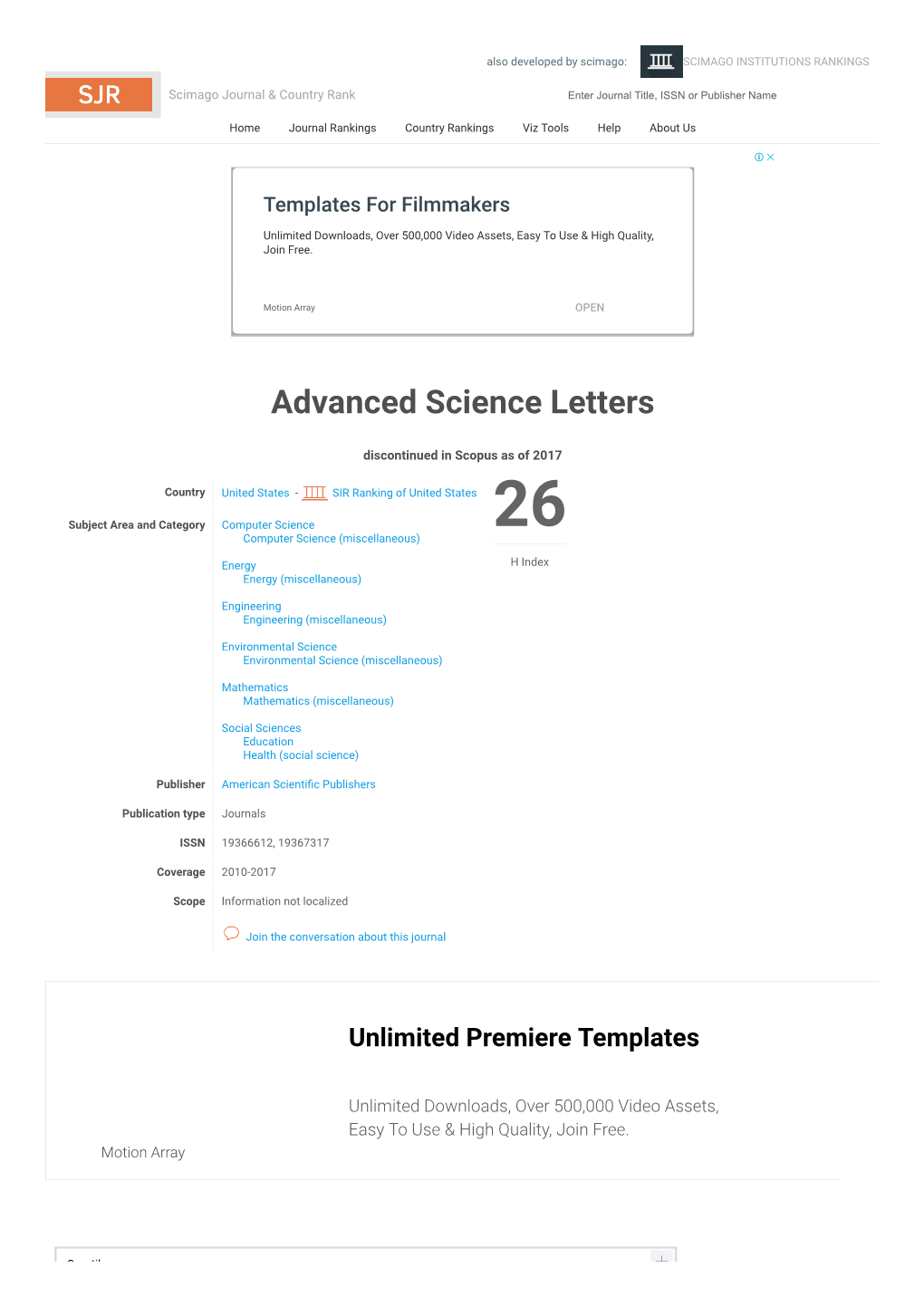 Advanced Science Letters