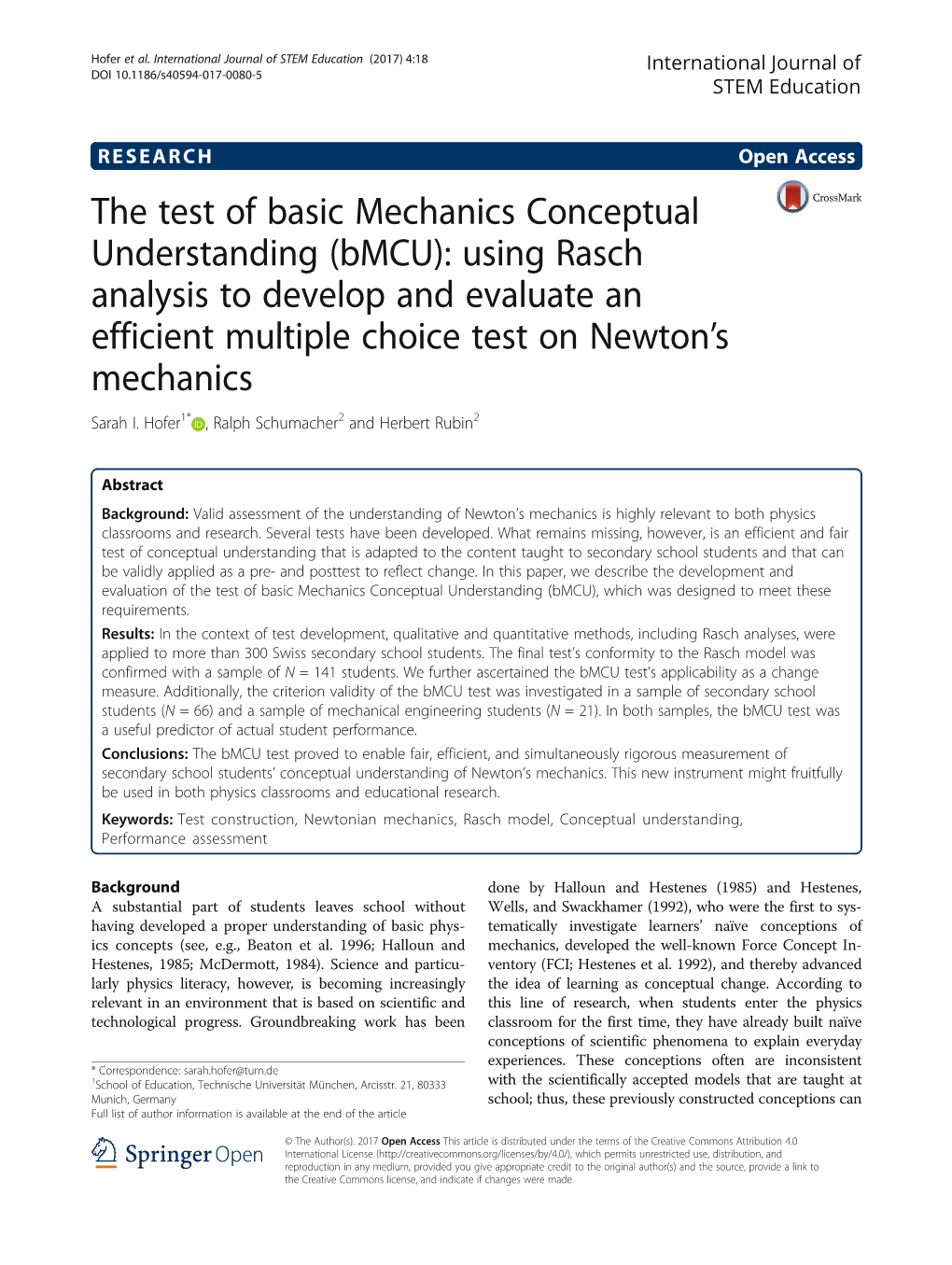 The Test of Basic Mechanics Conceptual Understanding (Bmcu)