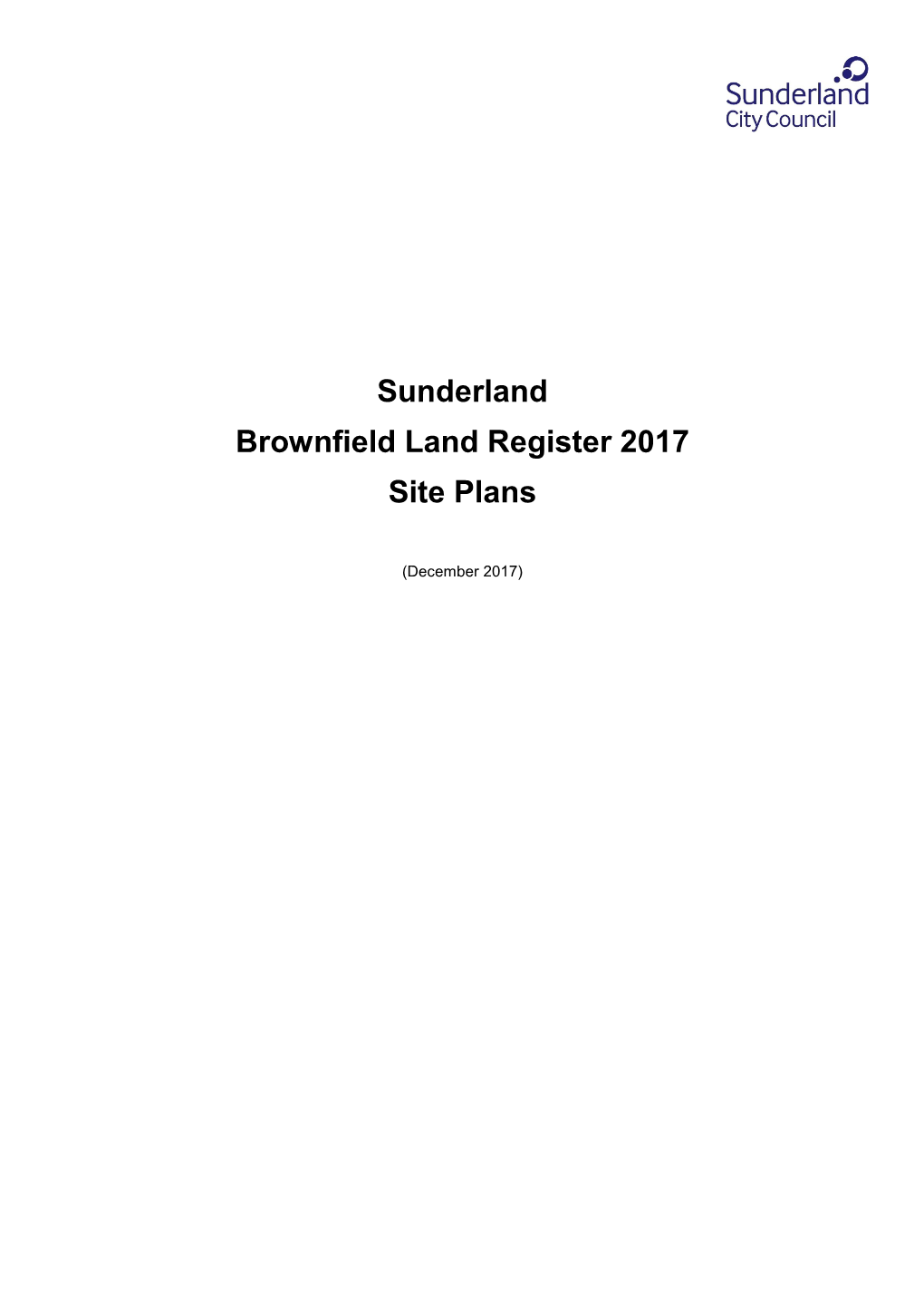 Sunderland Brownfield Land Register 2017 Site Plans