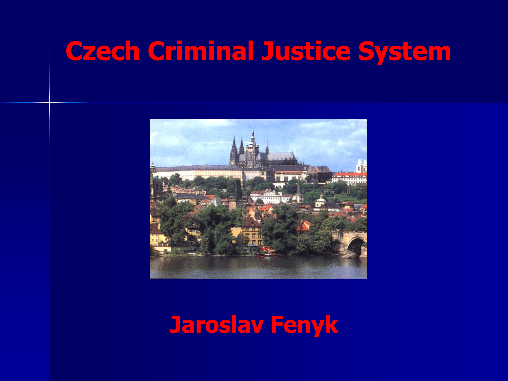 Czech Criminal Justice Systém