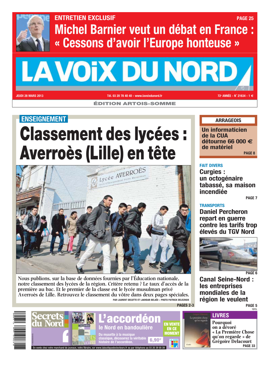 Classement Des Lycées : Averroès (Lille) En Tête