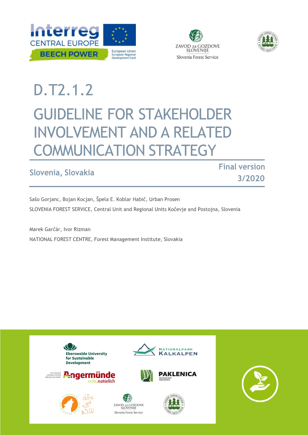 D.T2.1.2 Stakeholder Involvement Guideline