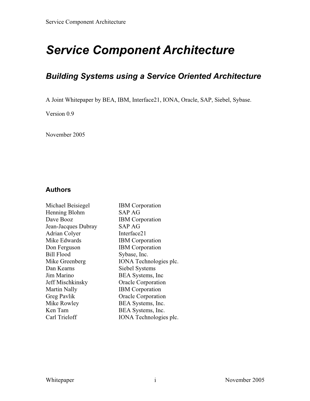 Service Component Architecture