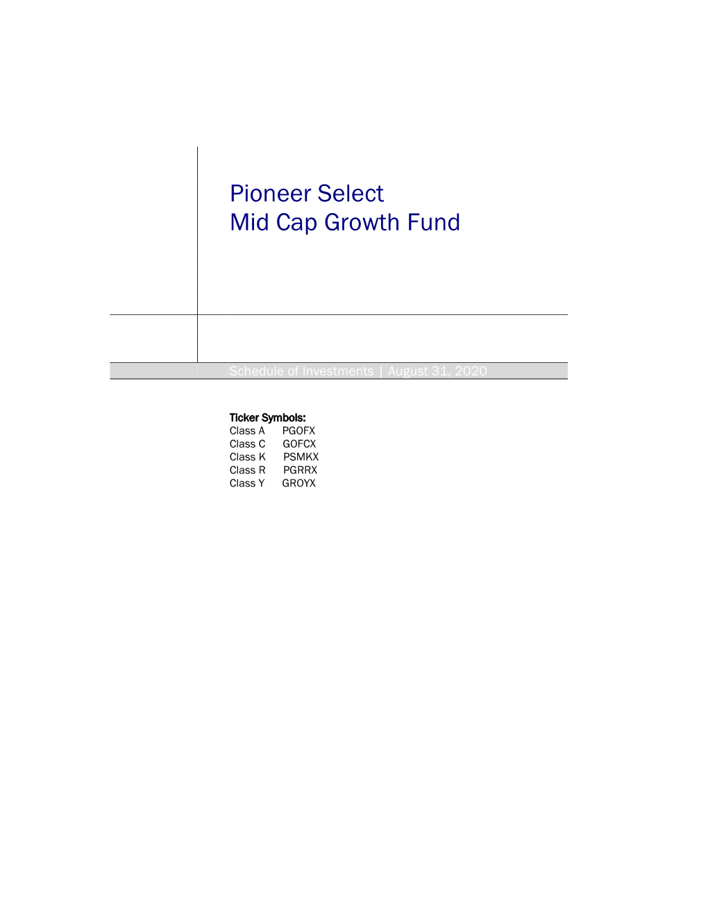 Pioneer Select Mid Cap Growth Fund
