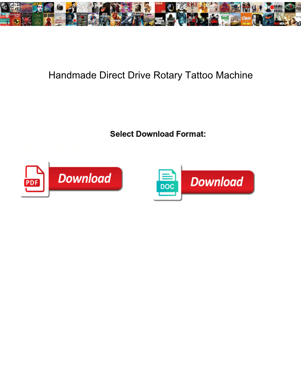 Handmade Direct Drive Rotary Tattoo Machine