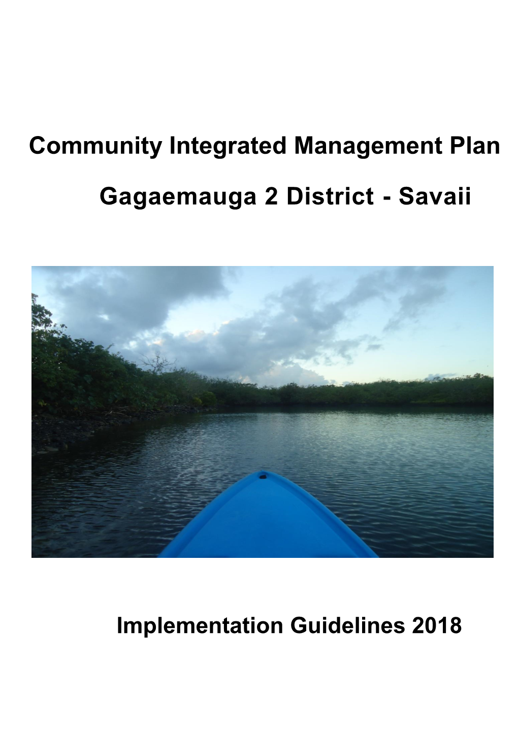 Community Integrated Management Plan