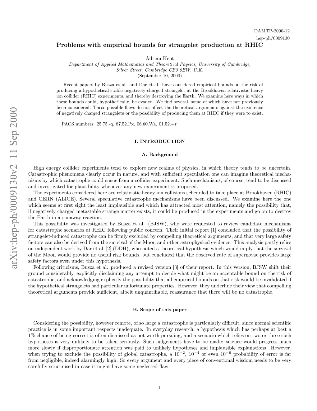 Problems with Empirical Bounds for Strangelet Production at RHIC