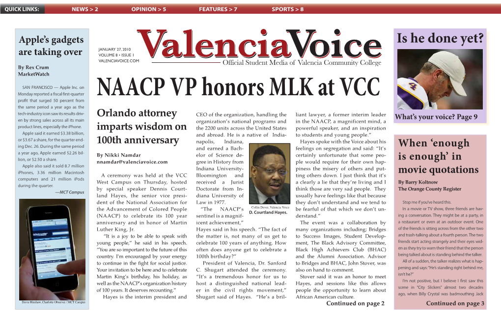 NAACP VP Honors MLK At