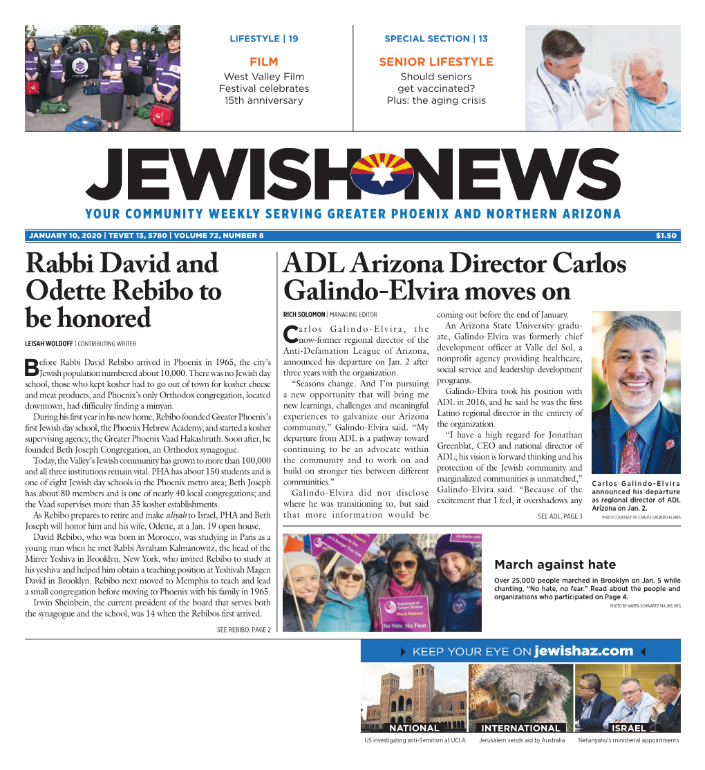 Rabbi David and Odette Rebibo to Be Honored ADL Arizona Director