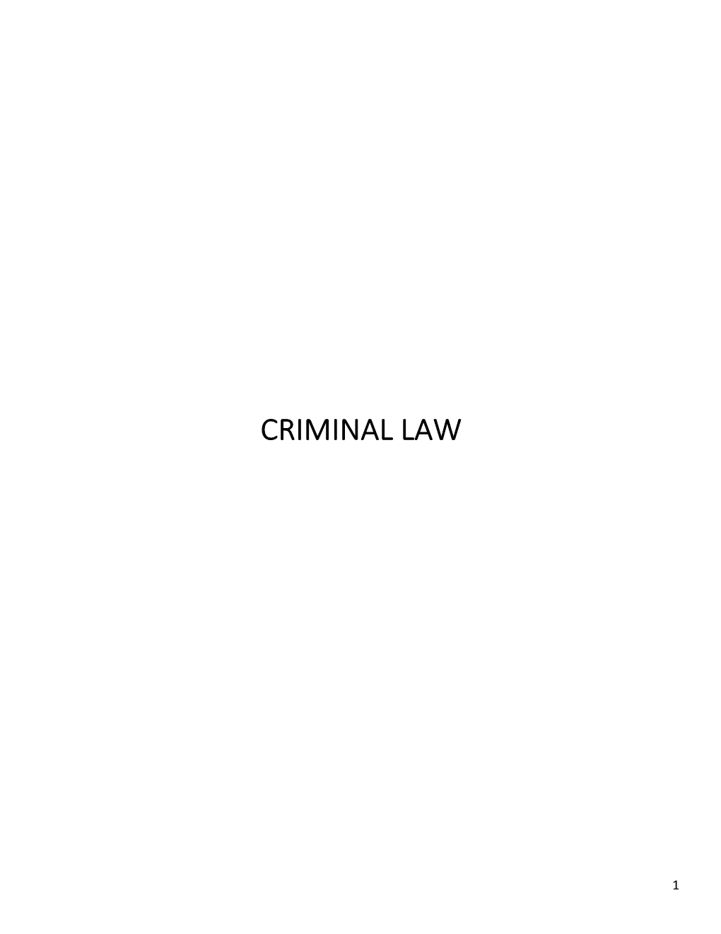 Criminal Law