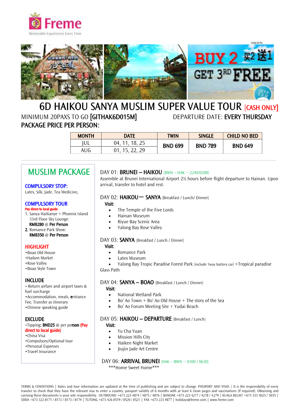 6D Haikou Sanya Muslim Super Value Tour