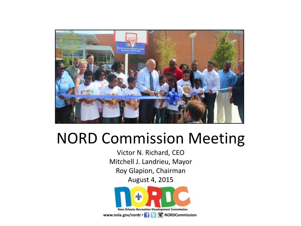 NORD Commission Meeting Victor N