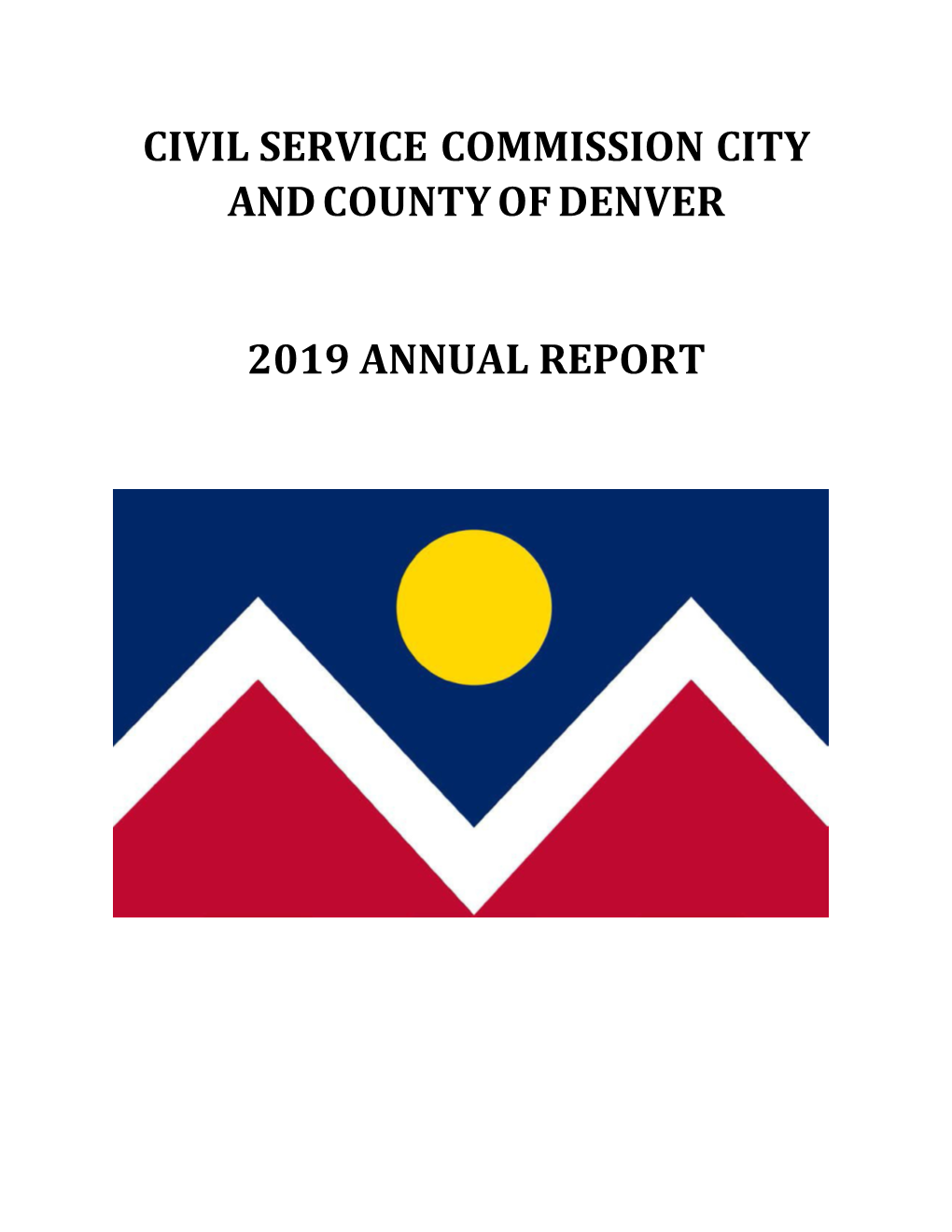 Civil Service Commission City and County of Denver 2019