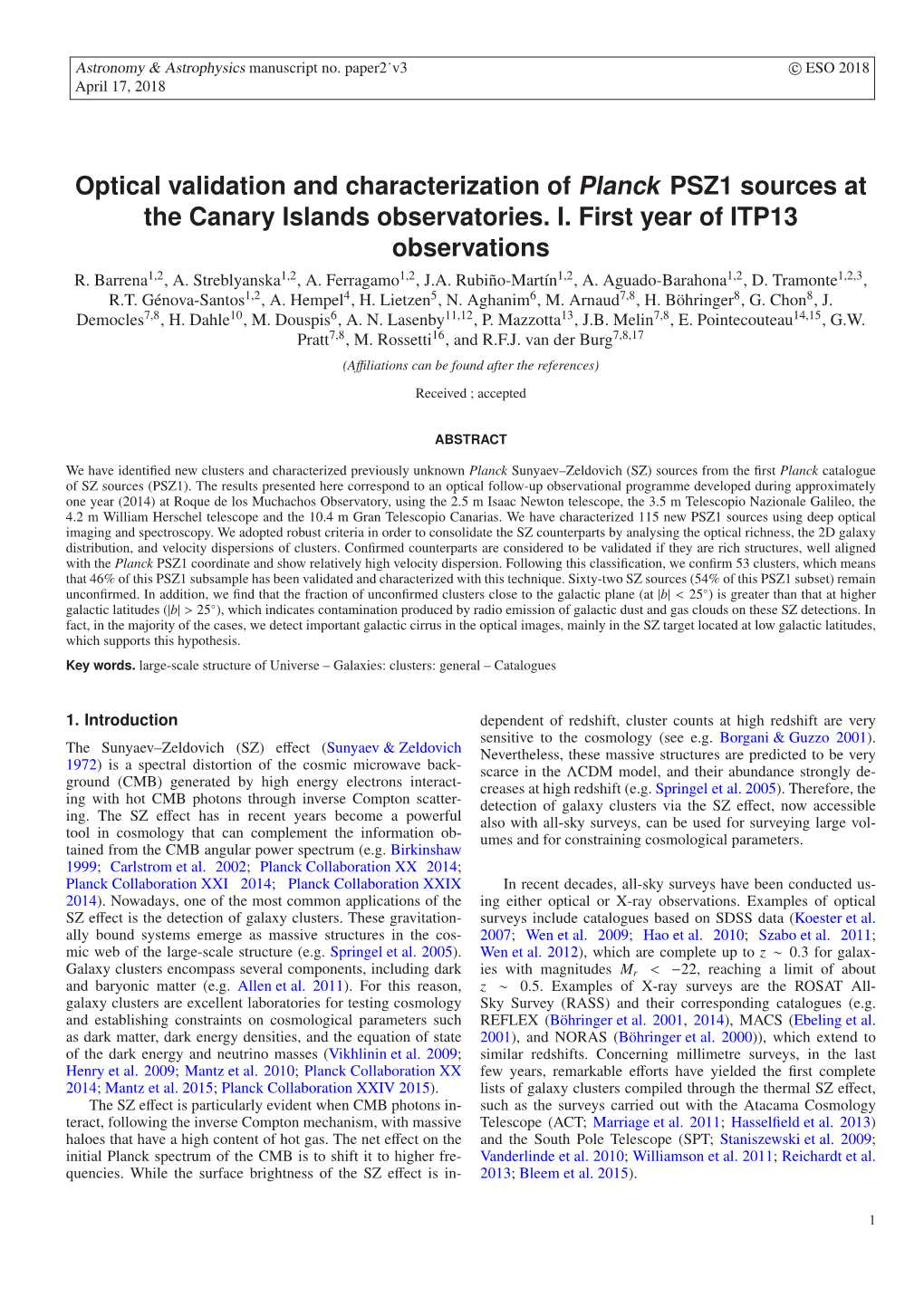 Optical Validation and Characterization of Planck PSZ1 Sources at the Canary Islands Observatories