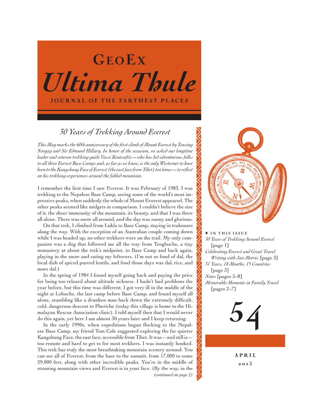Ultima Thule JOURNAL of the FARTHEST PLACES