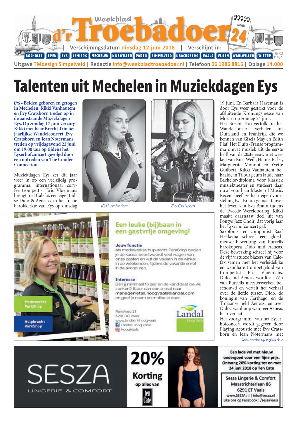 Talenten Uit Mechelen in Muziekdagen Eys