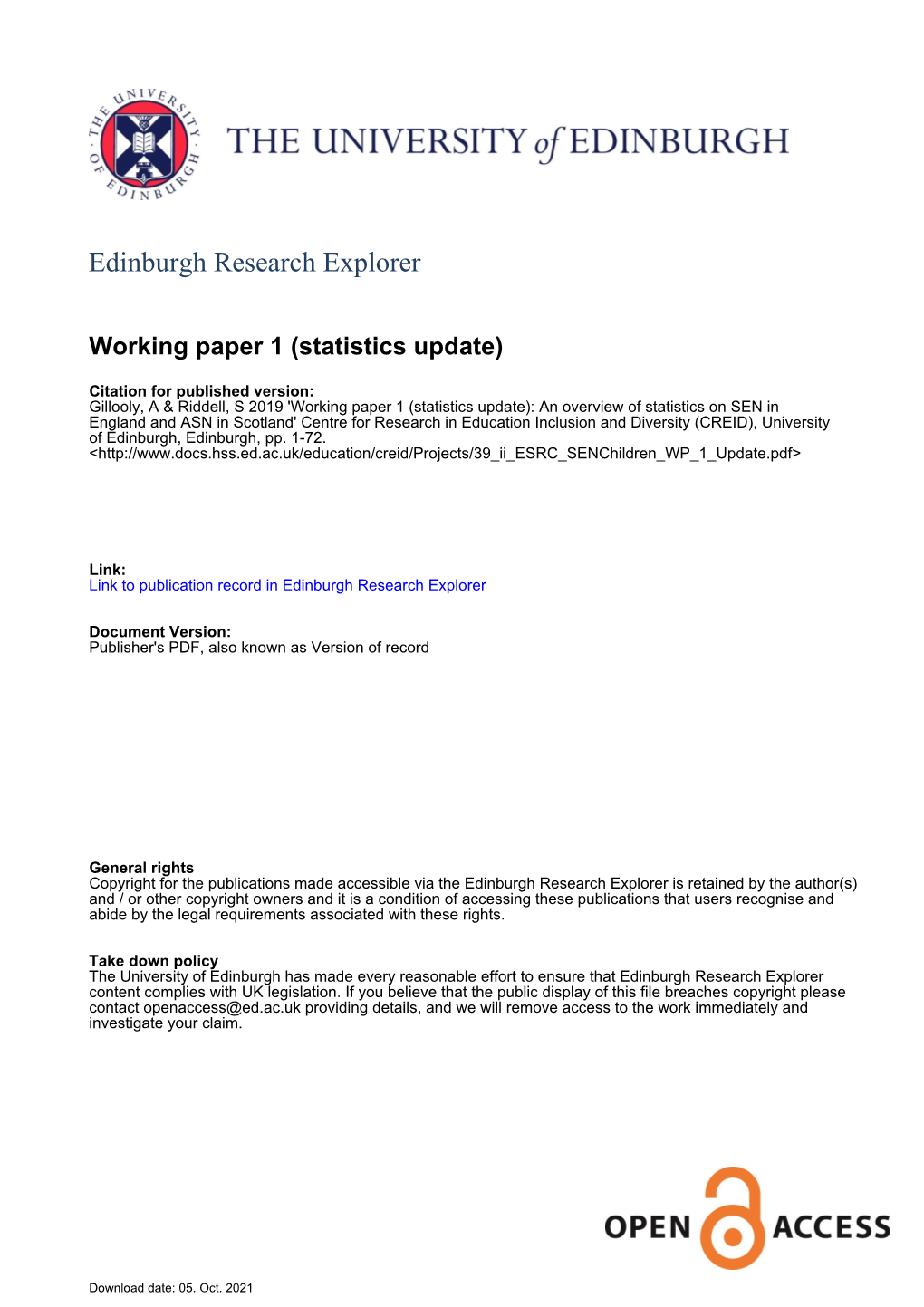 Edinburgh Research Explorer