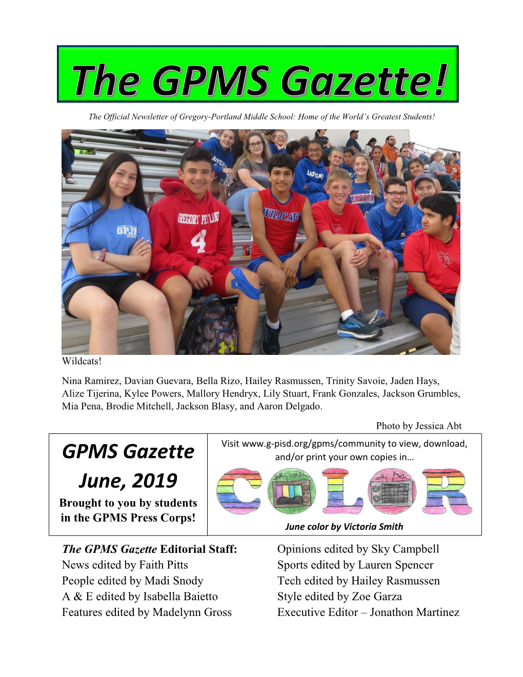 GPMS Gazette June, 2019