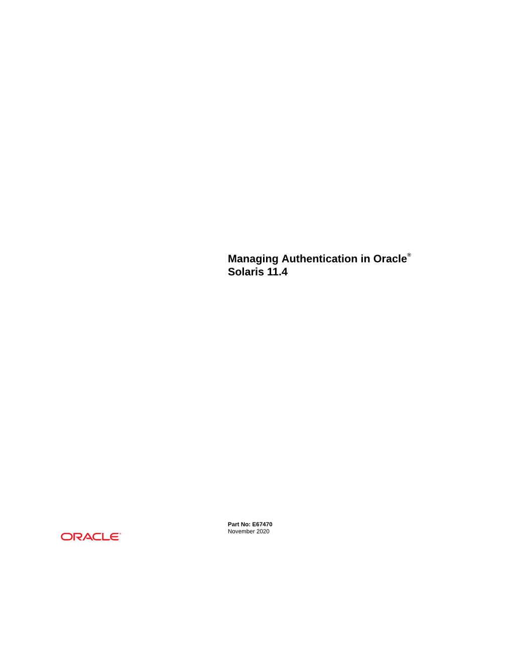 Managing Authentication in Oracle® Solaris 11.4