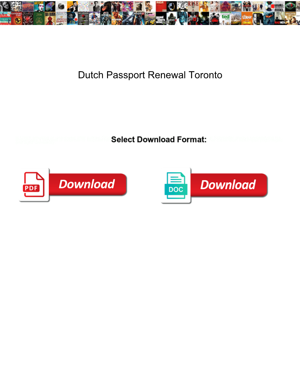 Dutch Passport Renewal Toronto