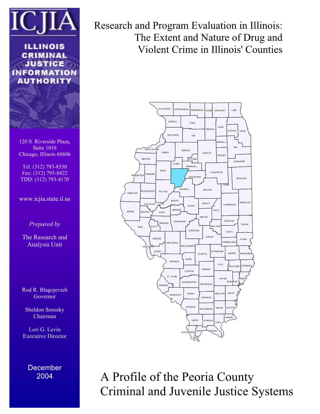 A Profile of the Peoria County Criminal and Juvenile Justice Systems