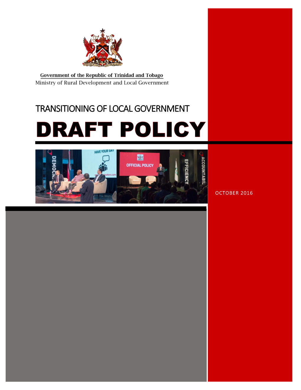 Draft Policy on Local Government Reform