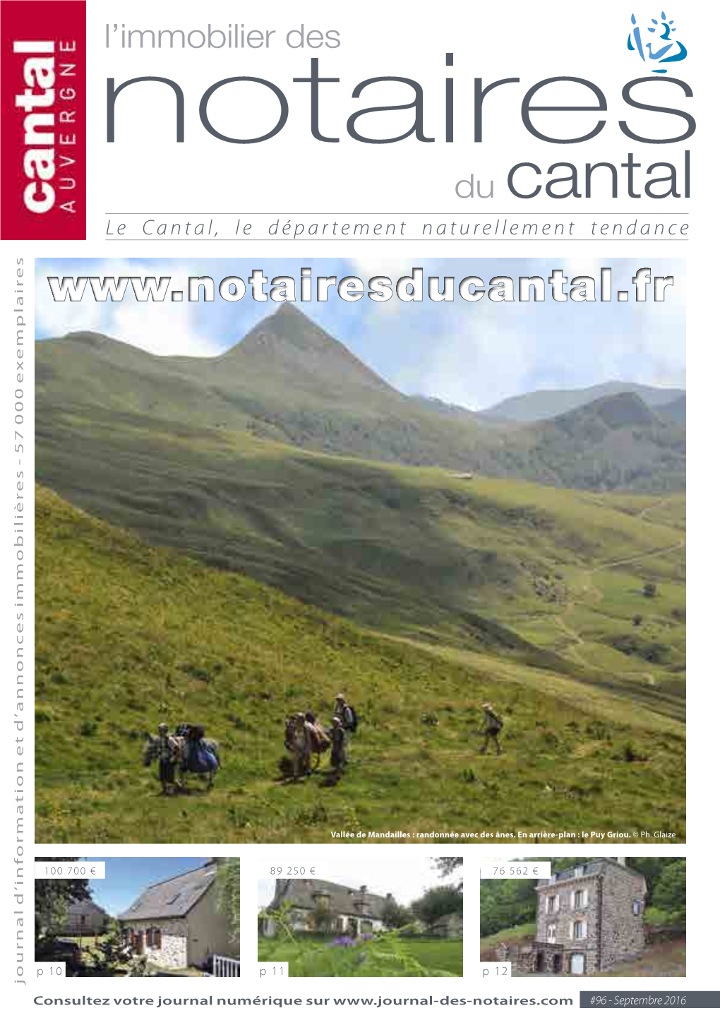 Journal Des Notaires "L'immobilier Des Notaires Du Cantal"