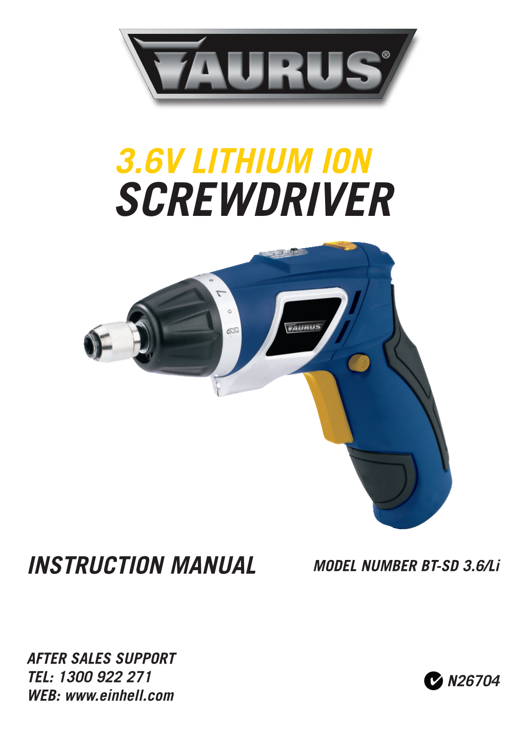 3.6V Lithium Ion Screwdriver