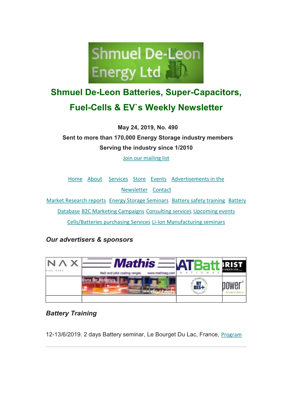 Shmuel De-Leon Batteries, Super-Capacitors, Fuel-Cells & EV