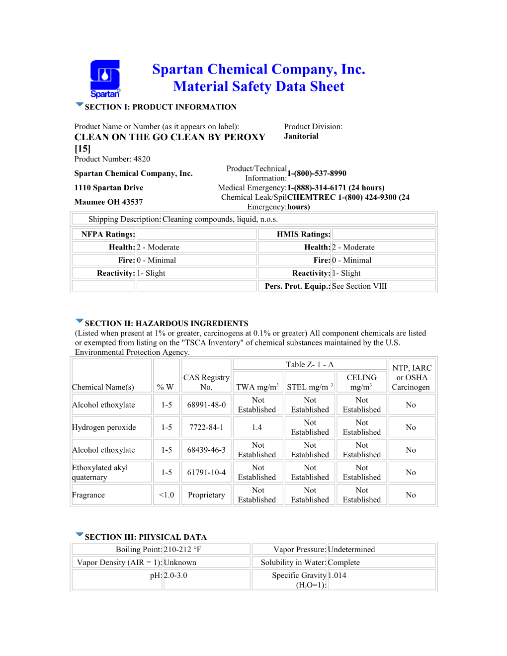 Section I: Product Information s1