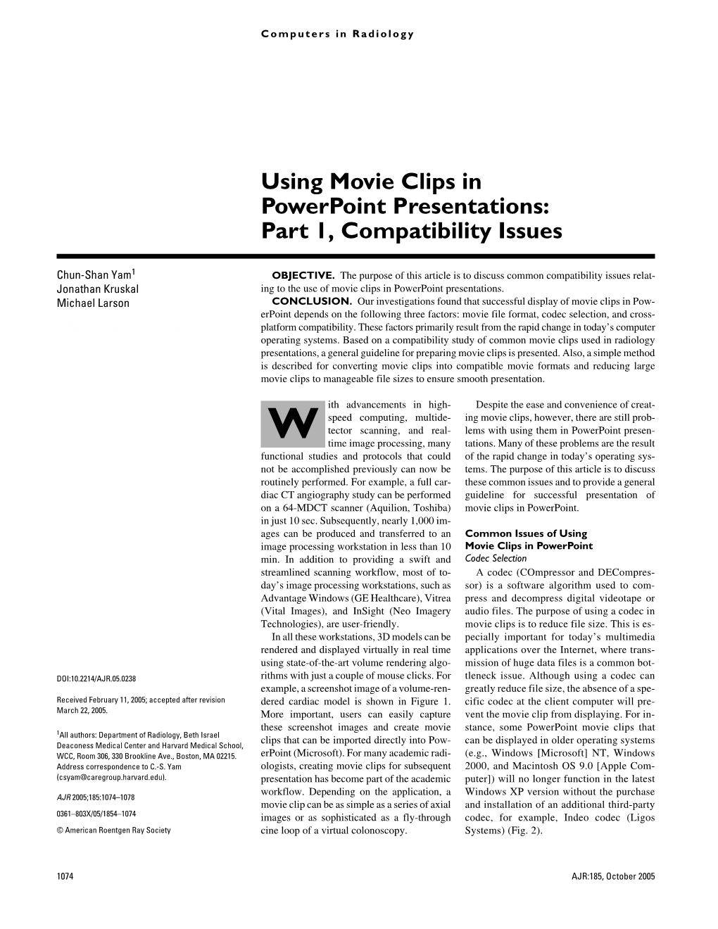 Using Movie Clips in Powerpoint Presentations: Part 1, Compatibility Issues