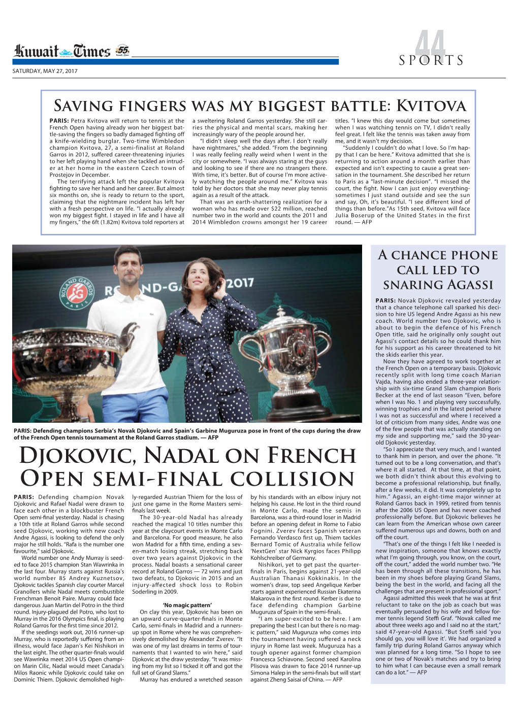 Djokovic, Nadal on French Open Semi-Final Collision
