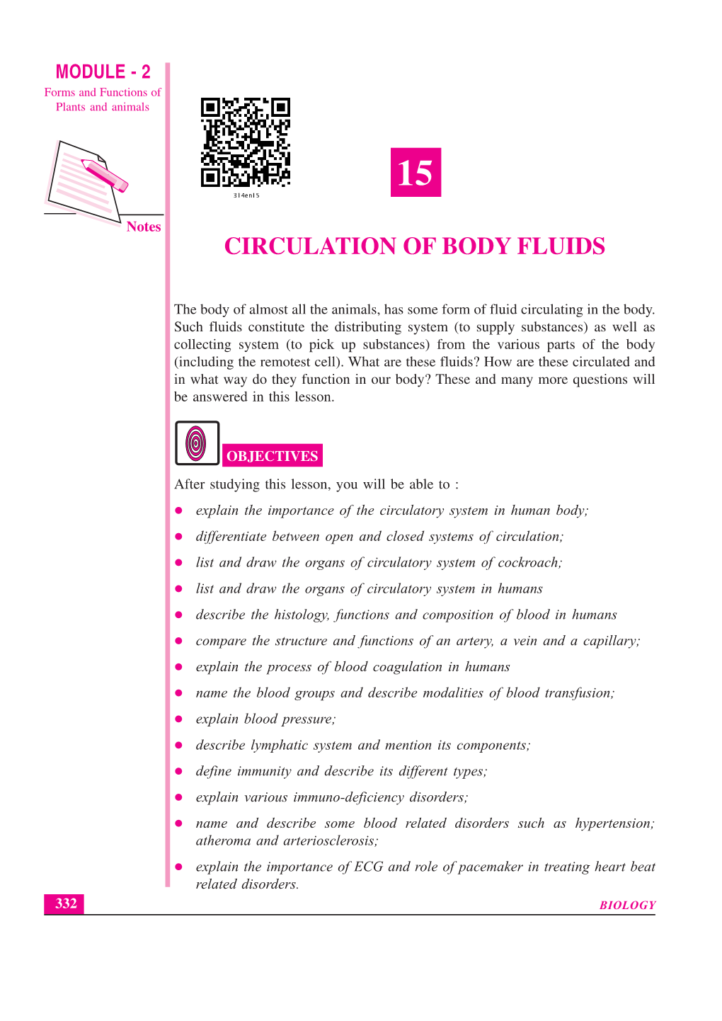 Circulation of Body Fluids Forms and Functions of Plants and Animals