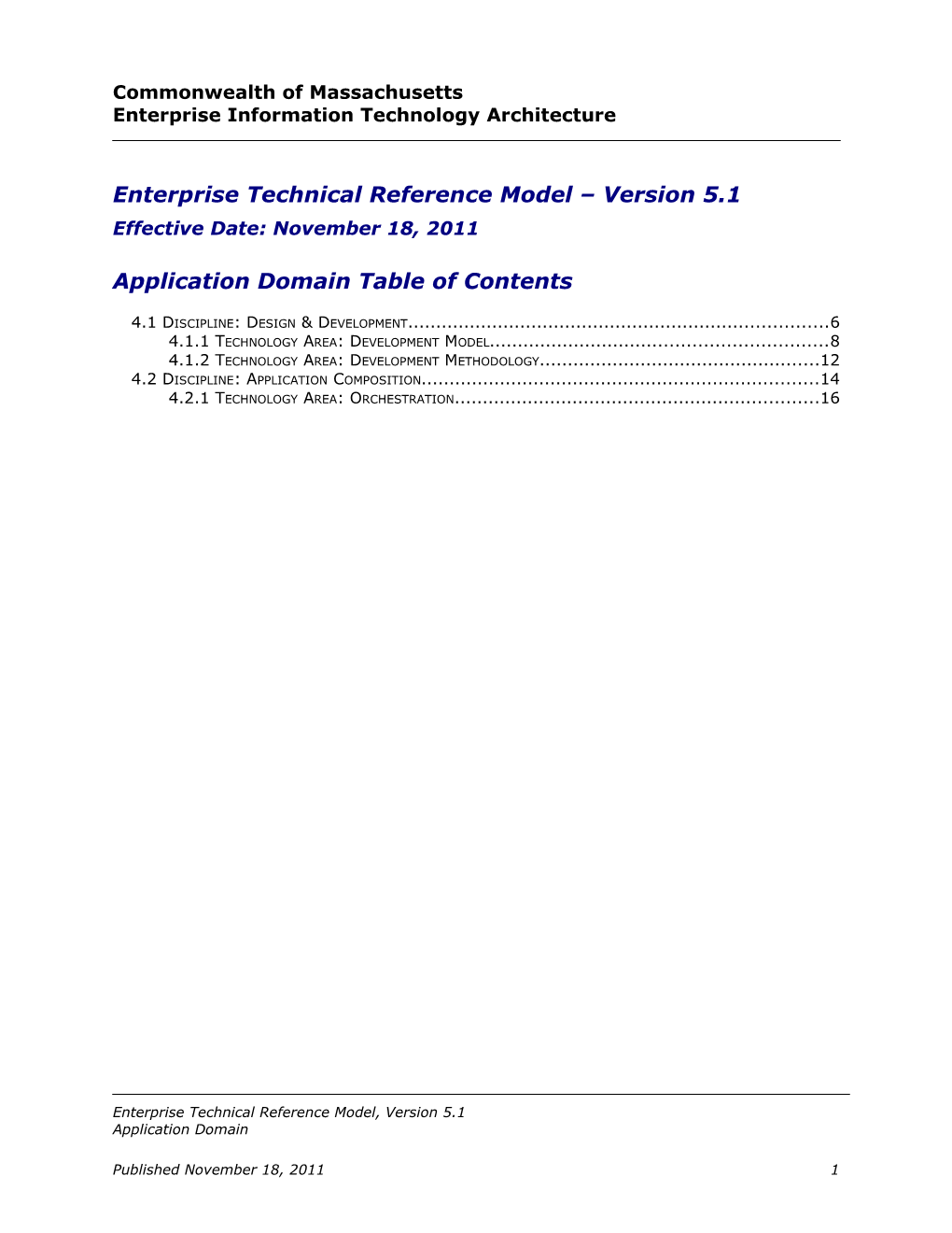 Enterprise Technical Reference Model Version 5.1