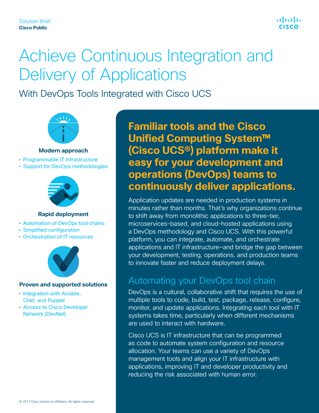 Devops Tools Integration with Cisco UCS Solution Brief