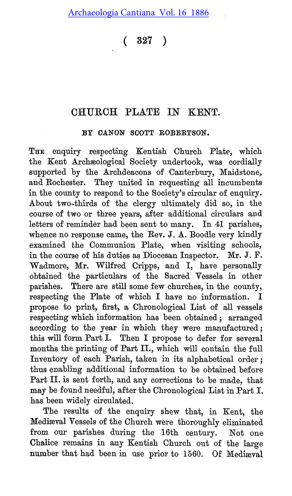 Church Plate in Kent