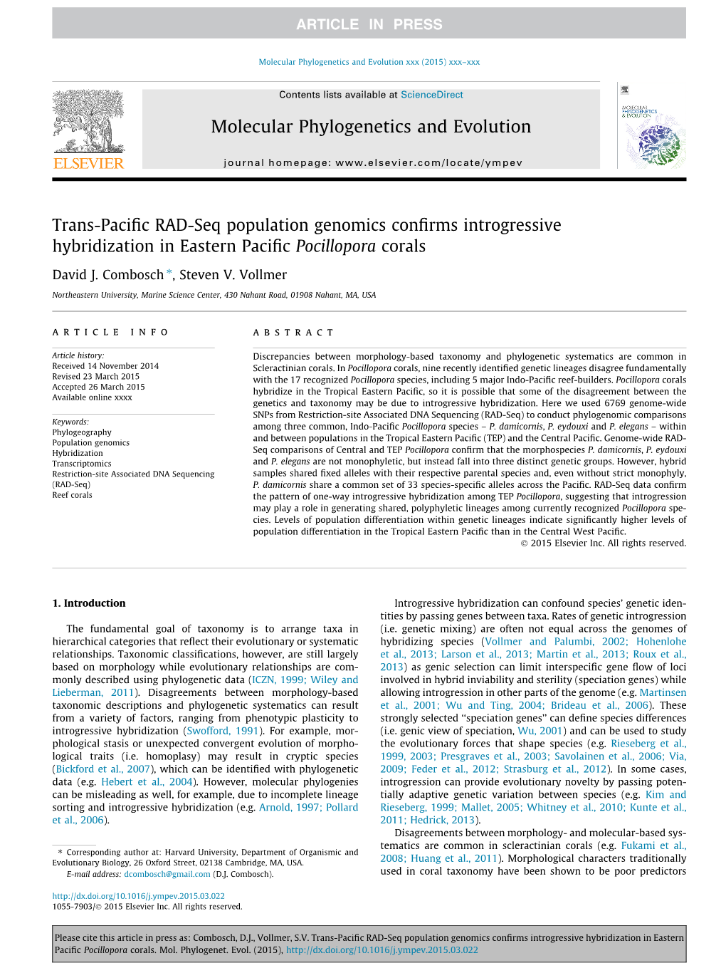 Trans-Pacific RAD-Seq Population Genomics Confirms