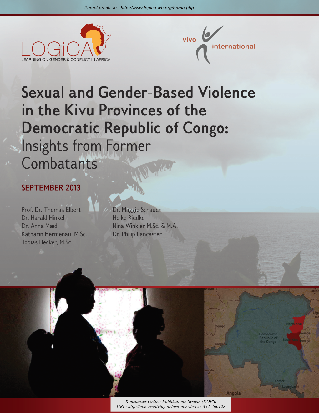 Sexual and Gender-Based Violence in the Kivu Provinces of the Democratic Republic of Congo: Insights from Former Combatants