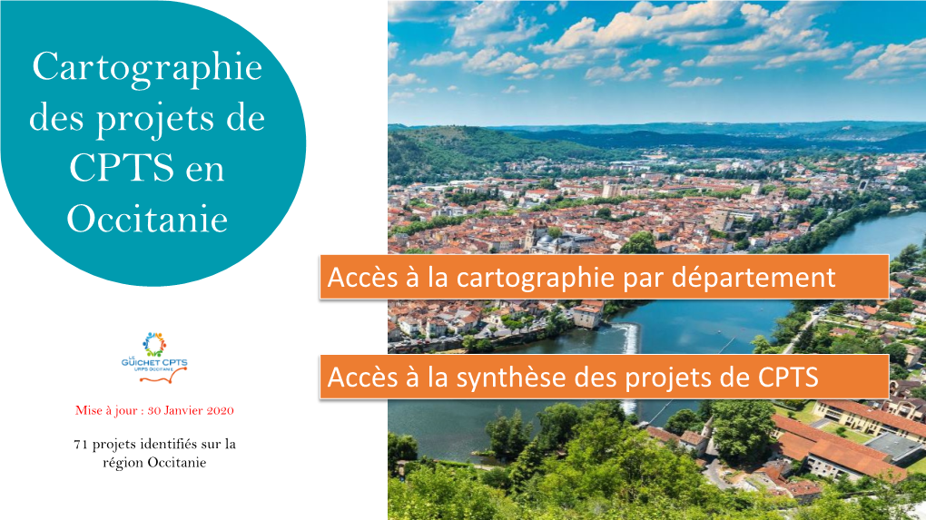 Cartographie Des Projets De CPTS En Occitanie Accès À La Cartographie Par Département