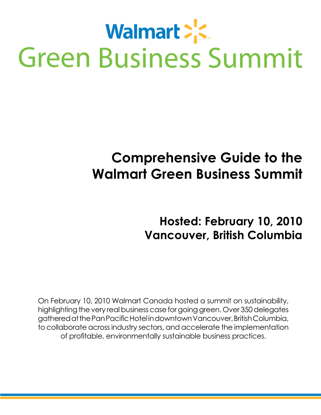 Comprehensive Guide to the Walmart Green Business Summit